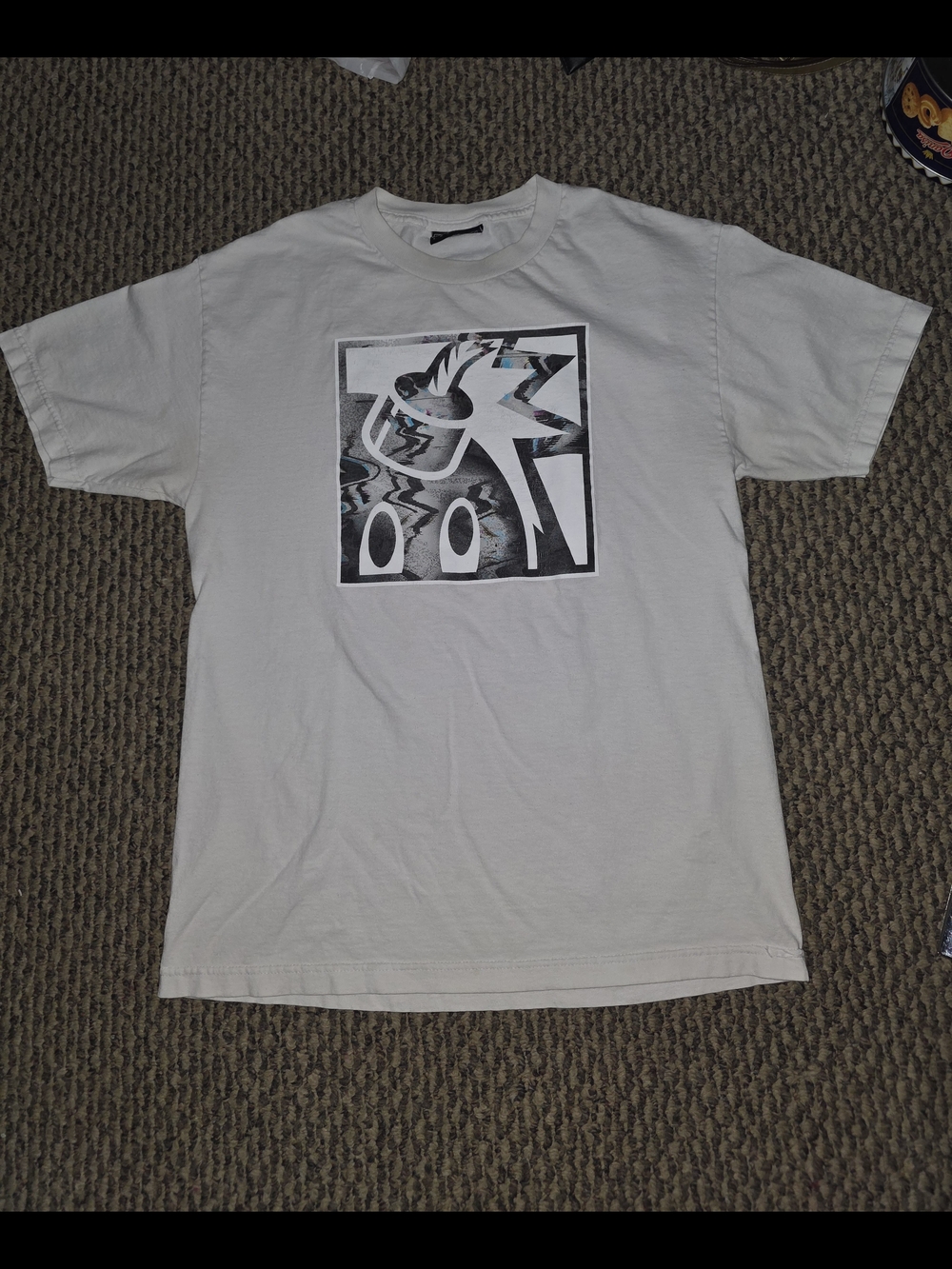 The Hundreds White Tee with Black & Gray Graphic Box Logo